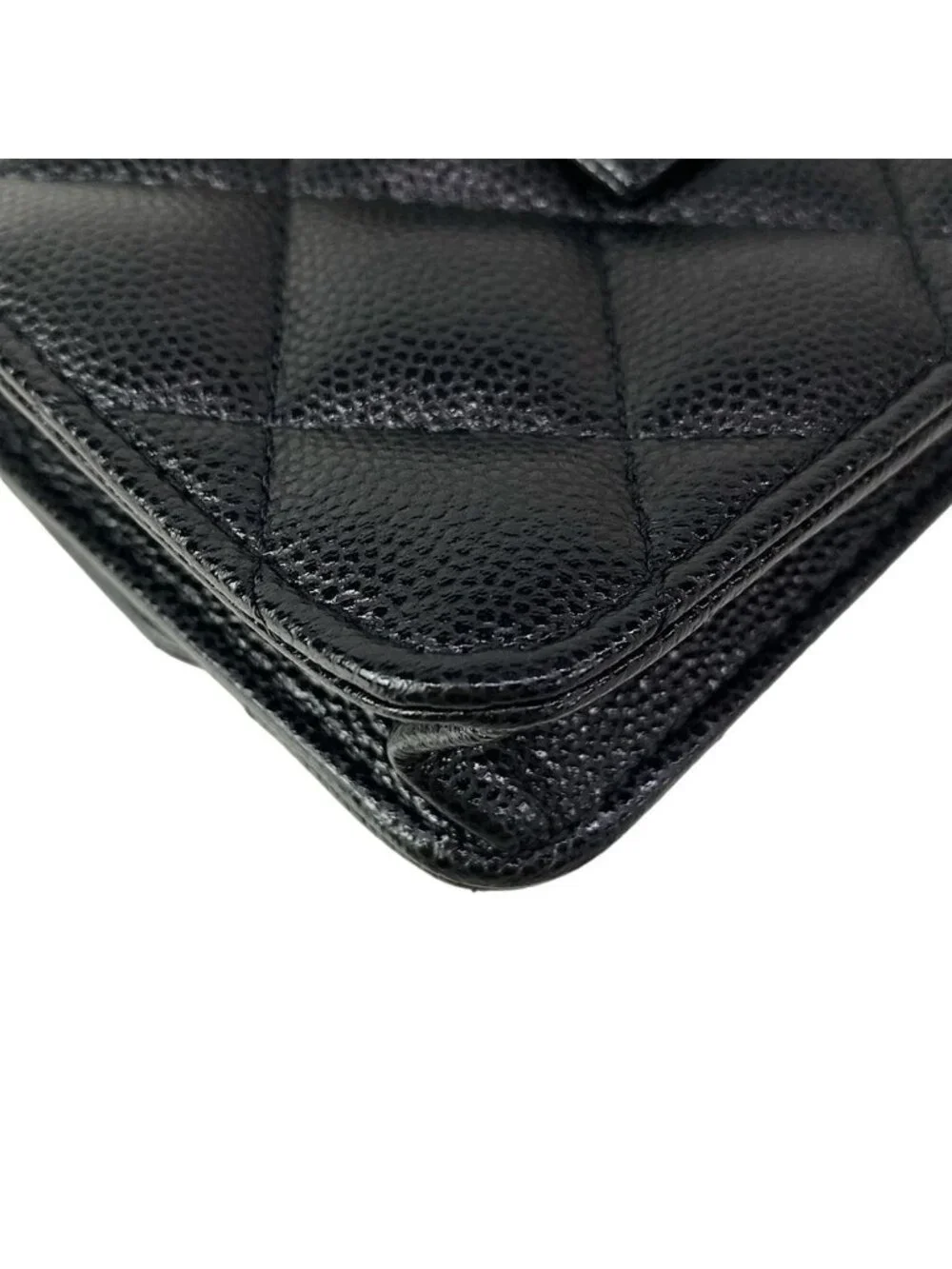 Chanel Waist Pouch Quilted Black Mini Bag Chain Belt Matt Togo